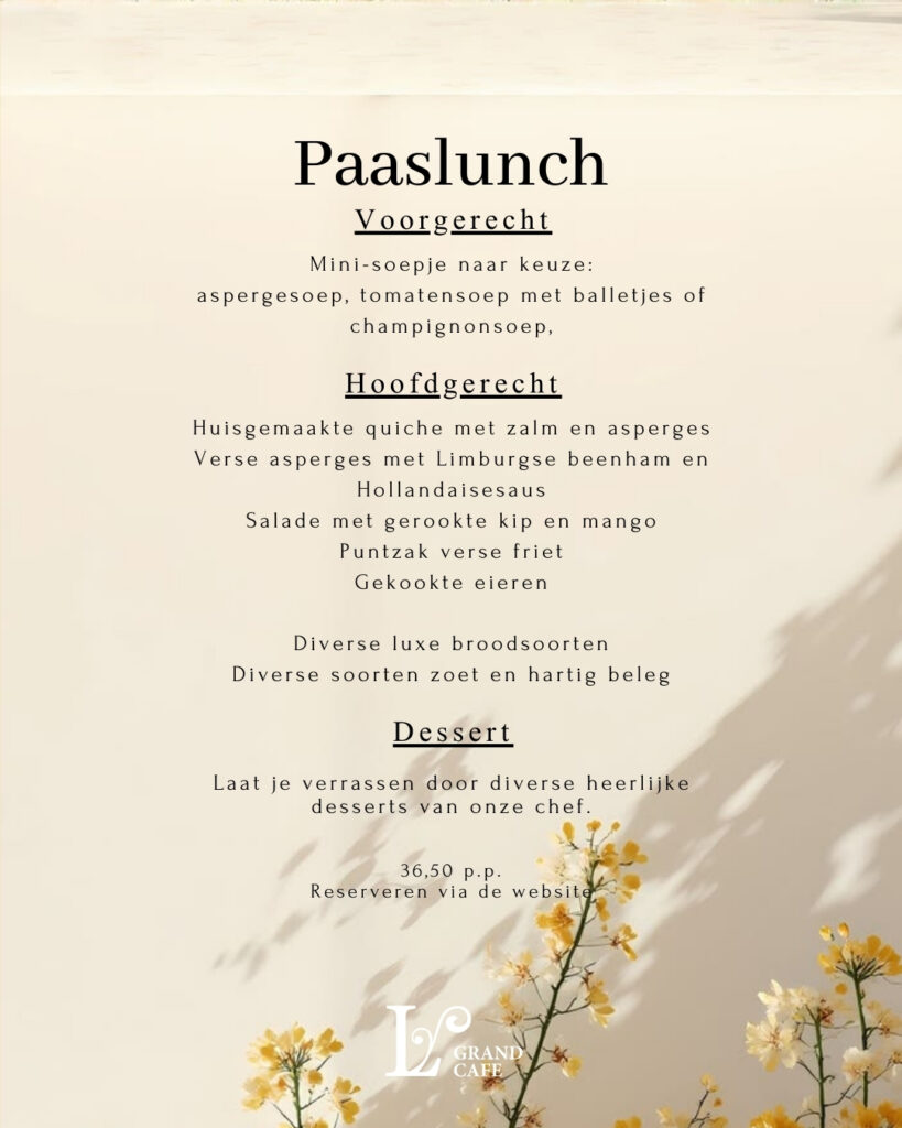 paaslunch bij liesbeth's in horst aan de maas